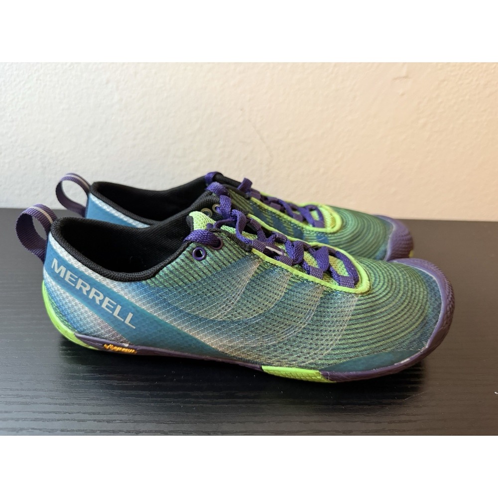 Merrell Vapor Glove 2 Shoes Women's 7.5 Blue Green Barefoot Minimalist Athletic